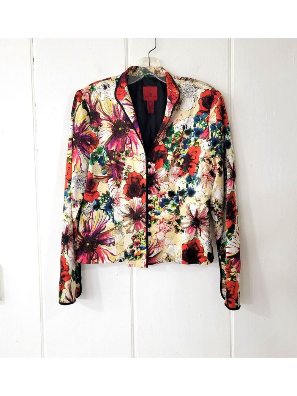 JS Collections Silk Floral Jacket